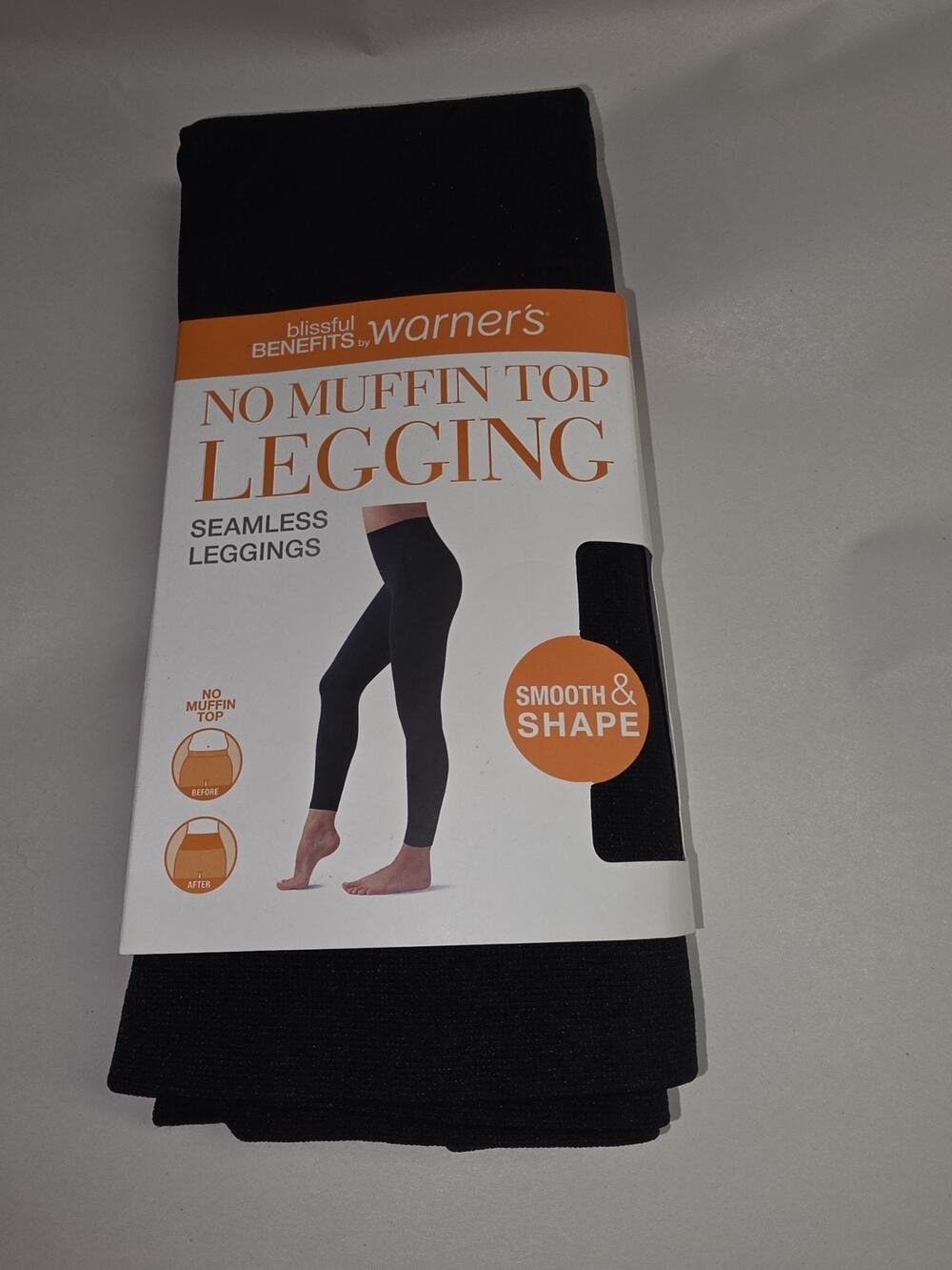 Warner's Blissful Benefits Ankle Leggings Black 2X/3X Seamless No Muffin Top